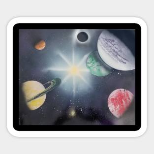 Space solar system Sticker